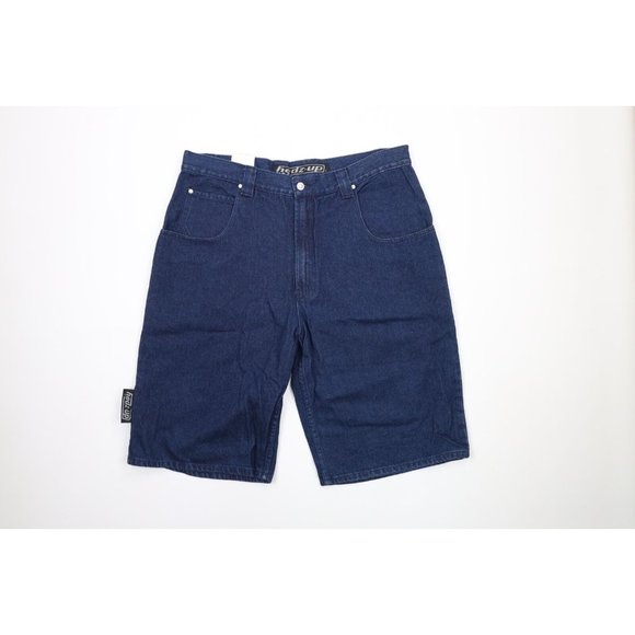 NOS Vintage 90s Streetwear Mens 40 Baggy Fit Big Pocket Denim Jean Shorts Jorts